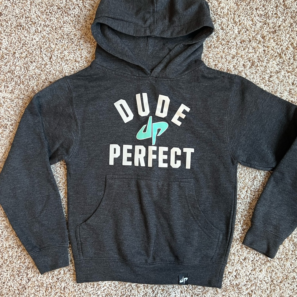 Dude Perfect Gray Hoody Youth size small EUC